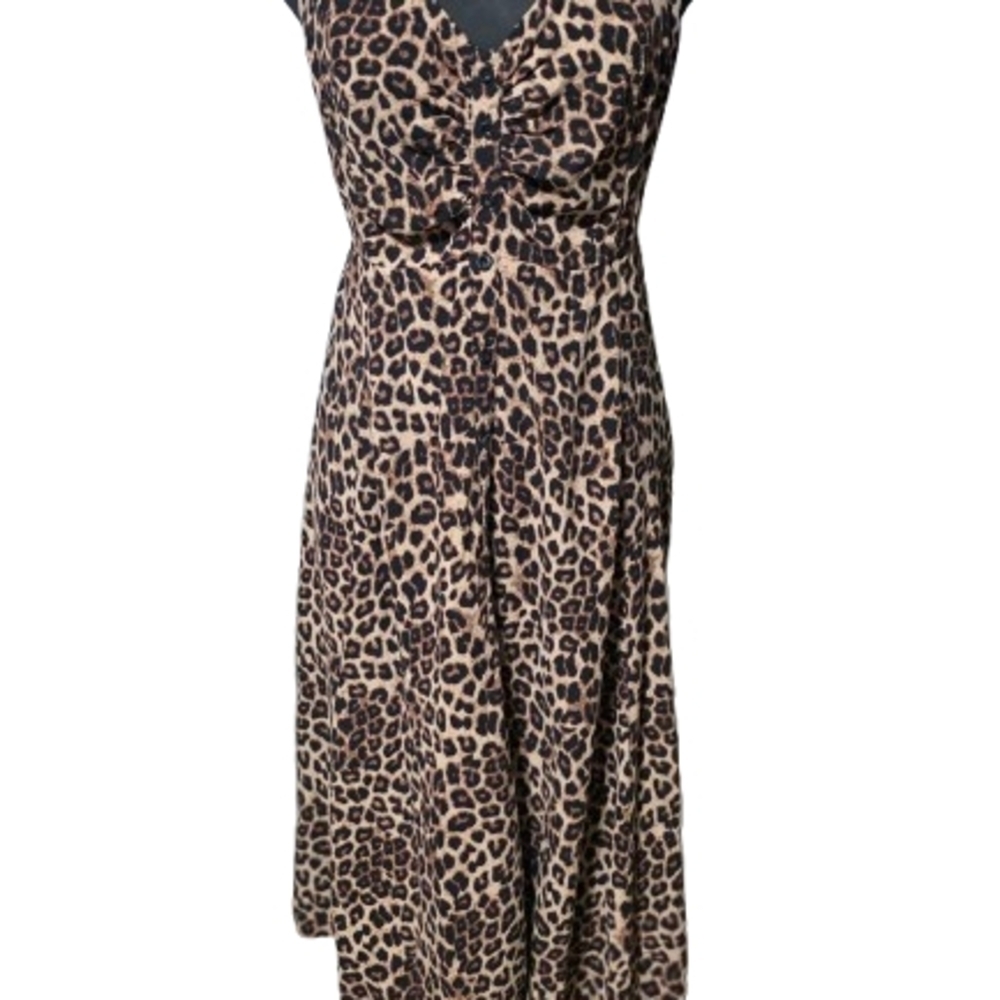 Torrid Cheetah Print Challis Maxi Dress Size 2 - Picture 3 of 4